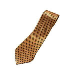 Men’s Paul Malone Palm Beach Handmade Blue Orange Square 100% Silk Tie